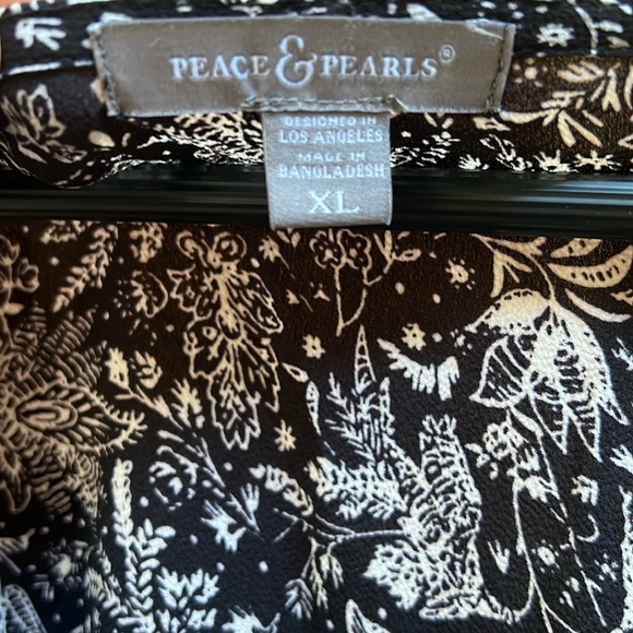 Peace & Pearls Chiffon Super Light / Airy NWT - Picture 5 of 15